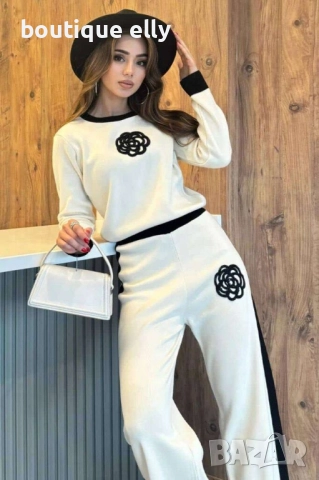 дамски комплект в бяло и черно