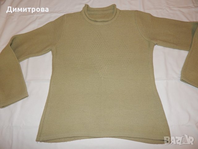 Зелена блузка С-М размер, снимка 4 - Блузи с дълъг ръкав и пуловери - 27176349