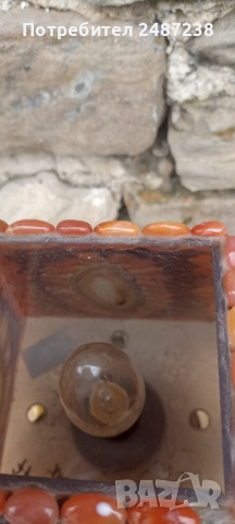 Чифт настолни лампи с полускъпоценни камъни и минерали, снимка 2 - Настолни лампи - 52465103