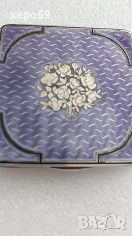 Стара сребърна табакера,с гилеше емайл сребро 925 , снимка 8 - Други ценни предмети - 52273904