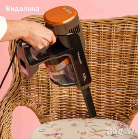 Прахосмукачка Solac Turbobat 600 – 600W, 12.000 Pa, циклонна технология, 0.8L, снимка 8 - Прахосмукачки - 52939216