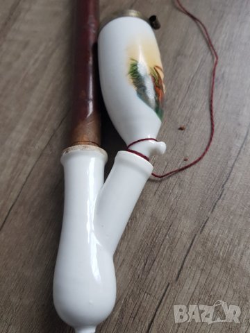 Стара голяма порцеланова лула, снимка 6 - Лули - 38944872