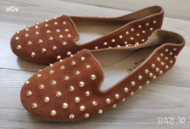 Дамски кожени мокасини Meline - 38, снимка 1