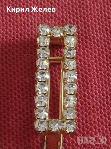 Арт кристално украсена брошка накит украшение 42724, снимка 2 - Други - 43725692