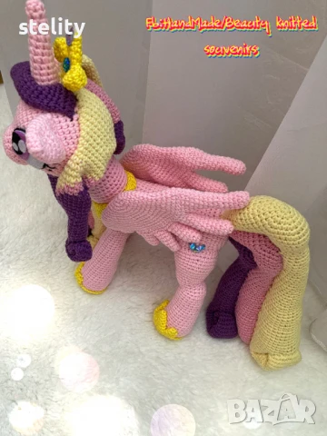 Плетена играчка еднорог, снимка 3 - Други - 51297261