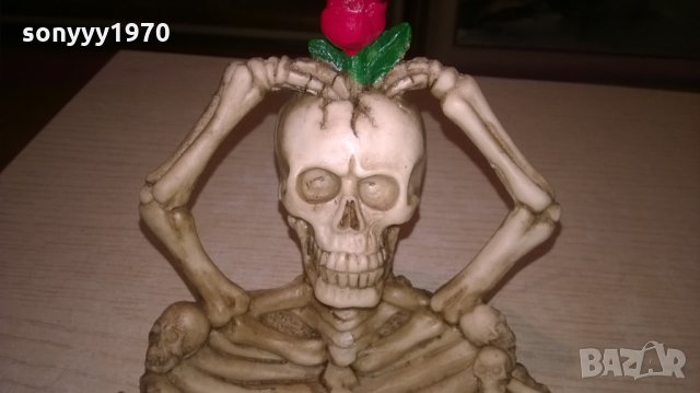 черепи-Декоративен пепелник-14х12х12см, снимка 6 - Колекции - 26905679