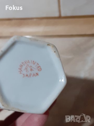 Стара японска свиреща кана за саке ръчно рисувана порцелан, снимка 6 - Антикварни и старинни предмети - 39519437