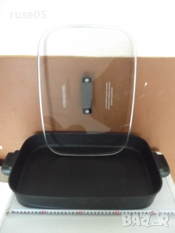 Тава метална със стъклен капак, снимка 4 - Съдове за готвене - 52592136