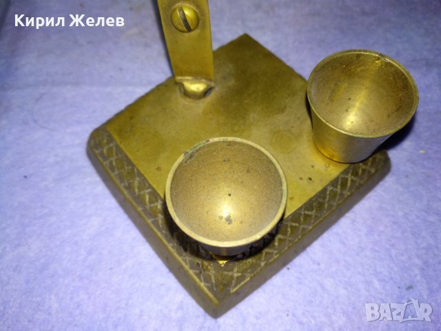 Старо КРАСИВО МАСИВНО НАСТОЛНО БРОНЗОВО РАЗПЯТИЕ КРЪСТ с ДВЕ КАНДИЛЦА 42678, снимка 8 - Декорация за дома - 43827861