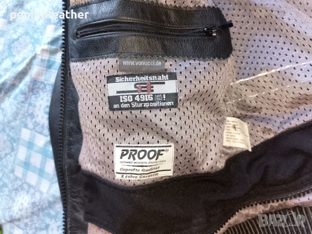 VANUCCI на LOUIS - Немско кожено мото яке с протектори, телешки бокс, снимка 14 - Якета - 50741645