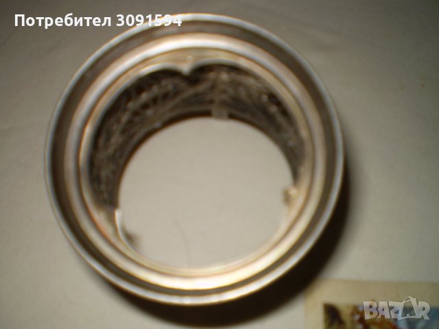 Подстакан филигран маркиран ЮММЕТ, снимка 4 - Други ценни предмети - 43415877