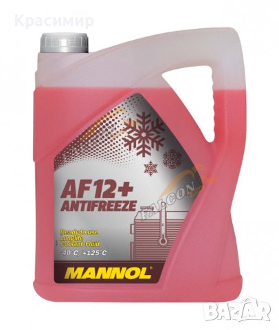антифриз (-40) 5л-червен MANNOL-AF12+, снимка 1 - Аксесоари и консумативи - 43421247