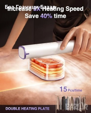 Нова Ултра Бърза Пара 1s, Голям Графенов Панел, Преносима Пътна Ютия, снимка 4 - Ютии - 52300369