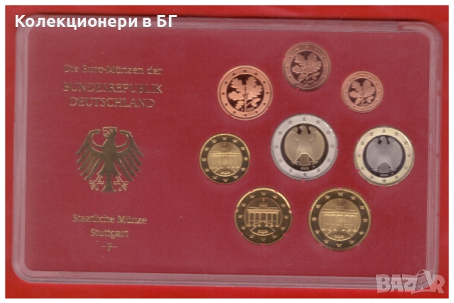 СЕТ ГЕРМАНСКИ ЕВРО /PROOF/ МОНЕТИ 2003 /F/, снимка 3 - Нумизматика и бонистика - 52631785