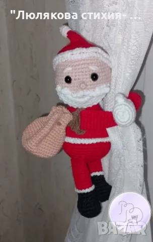 Дядо Коледа- практична декорация за завеса, снимка 2 - Други - 48016216