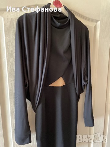 Черно изчистено болеро ръкави за официална парти коктейлна рокля тежко трико , снимка 3 - Корсети, бюстиета, топове - 42988717