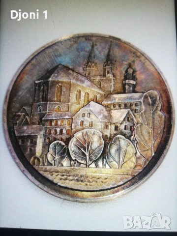 Немски сребърен медал Hof/SAALE, снимка 2 - Антикварни и старинни предмети - 53201672