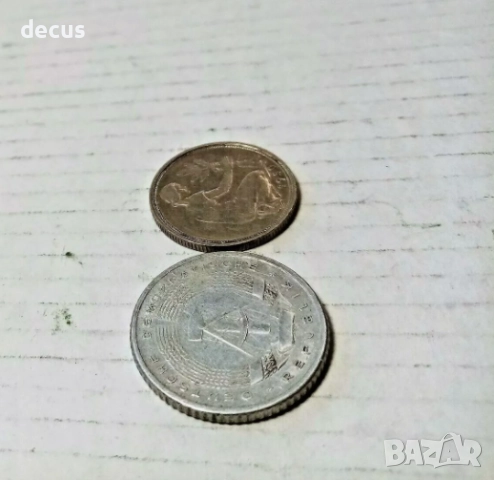 Лот от две монети немски пфениг - от 1950 и 1958г, снимка 6 - Нумизматика и бонистика - 51463872