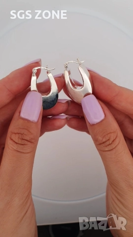 СРЕБЪРНИ ОБЕЦИ 925, снимка 5 - Обеци - 52393234