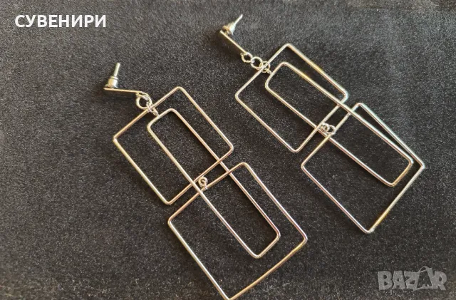 Дълги обеци,масова бижутерия , снимка 1