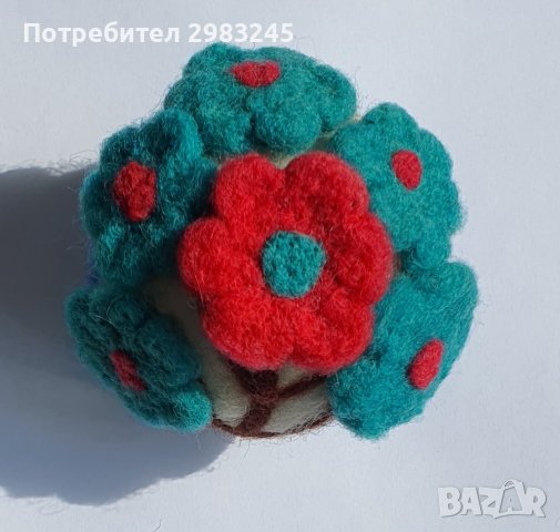 Топка с цветя , снимка 3 - Декорация за дома - 43558496