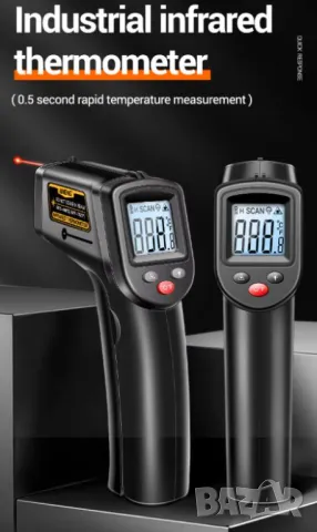 Термодетектор Пирометър Безконтактен Термограф Инфрачервен Термометър с Лазерно Насочване -50°~400°C, снимка 17 - Измервателни инструменти - 48101331
