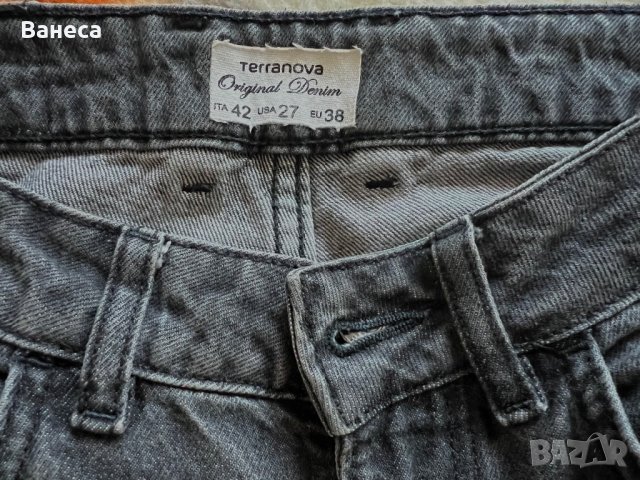 Черни дънки mom jeans Terranova, снимка 5 - Дънки - 44080528