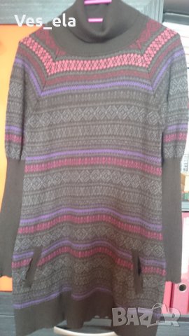 дълга цветна туника плетиво Mango , снимка 1 - Блузи с дълъг ръкав и пуловери - 26550188