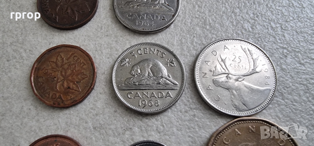 Канада. 1,5, 10, 25 цента  и 1 долар . 12 бр. различни до една монети., снимка 9 - Нумизматика и бонистика - 44857080