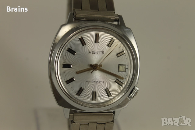 1960's НОВ Швейцарски Часовник VENTEX Antimagnetic, снимка 4 - Мъжки - 52444306