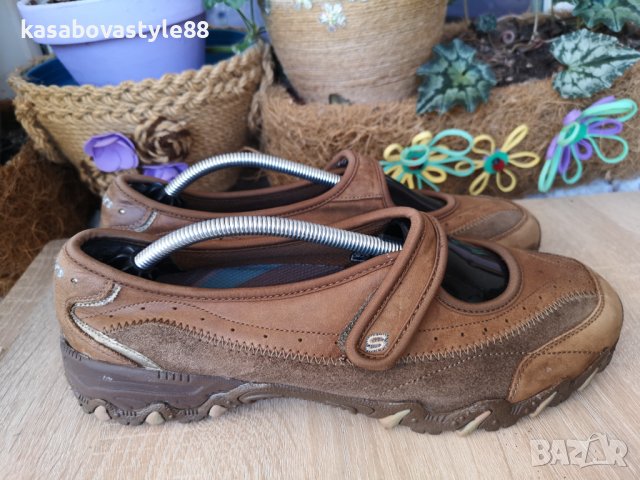 Обувки Skechers 40.5н.Естествена кожа, велур , снимка 1 - Дамски ежедневни обувки - 40013735