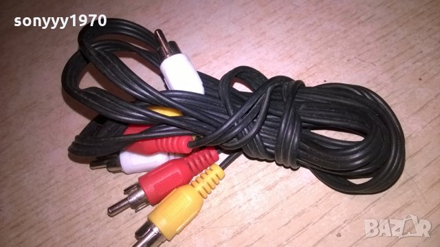 чинч стерео аудио+видео-кабел 1.5м-внос швеицария, снимка 1 - Други - 26439703