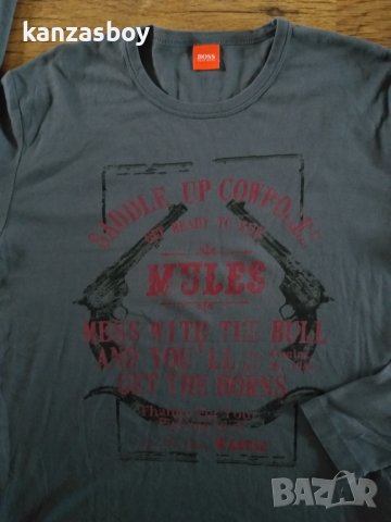 hugo boss orange  - страхотна мъжка блуза 2ХЛ, снимка 2 - Блузи - 40339154