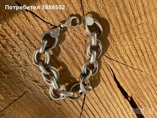 Сребърна дамска гривна, снимка 5 - Гривни - 51574047