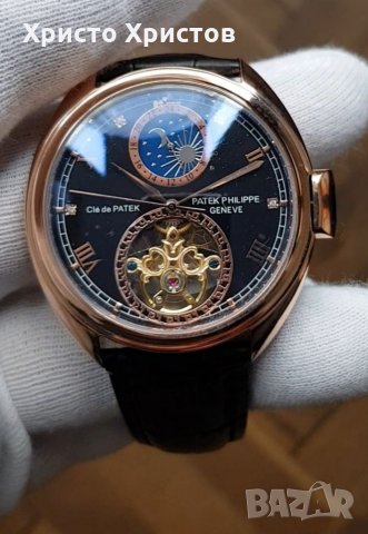 Мъжки луксозен часовник Patek Philippe Tourbillon Cle de PATEK, снимка 4 - Мъжки - 32796925