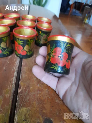 Стара дървена чаша,чаши,хохлома #7, снимка 5 - Други ценни предмети - 48452692