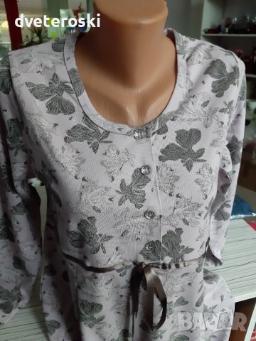 Нощници с дълъг ръкав размер Л, снимка 10 - Нощници - 23477495