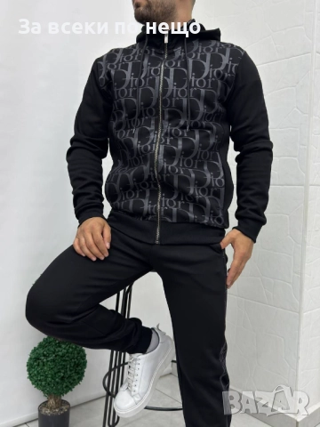 Christian Dior Мъжки Черен Спортен Комплект🔝Мъжки Спортен Екип Кристиян Диор Код A861, снимка 5 - Спортни дрехи, екипи - 51627422