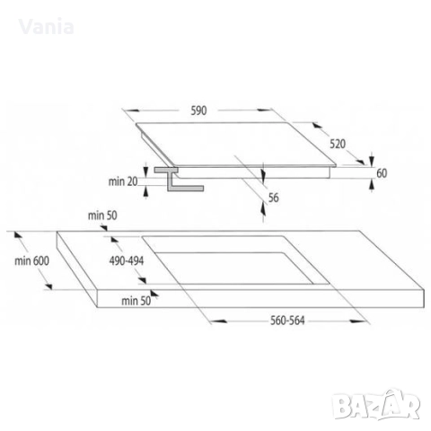 Стъклокерамичен плот за вграждане Gorenje , снимка 3 - Котлони - 52494858