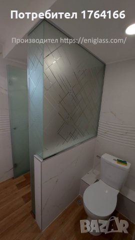 душ кабина с орнаментно  закалено стъкло, снимка 2 - Душ кабини и вани - 43724582