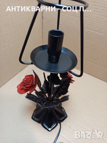 Стара Метална Декоративна Настолна Лампа. Номер 617., снимка 3 - Антикварни и старинни предмети - 53250219