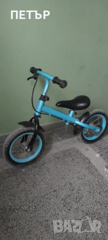 Балансбайк със спирачка,Небесно син металик.