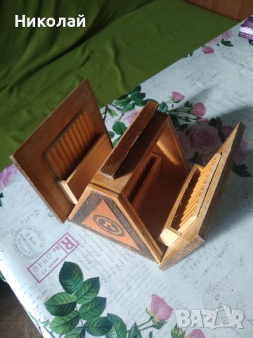 Дървена кутия за цигари, снимка 4 - Колекции - 43058215