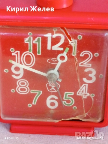 Стар рядък механичен будилник СССР за КОЛЕКЦИОНЕРИ 20983, снимка 2 - Антикварни и старинни предмети - 51952689