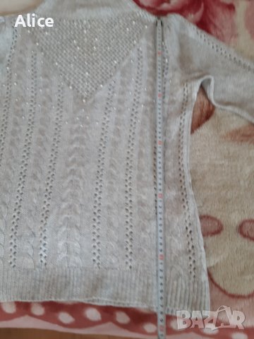 Дамски сив пуловер, марка "WHITE HOUSE BLACK MARKET" - S/M , снимка 5 - Блузи с дълъг ръкав и пуловери - 37756640