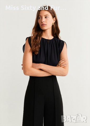 MANGO-нов черен топ Манго-S размер, снимка 10 - Корсети, бюстиета, топове - 33677097