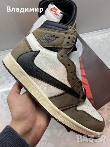 Nike Air Jordan 1 "Travis Scott" Мъжки/Дамски Кецове+ Кутия , снимка 5 - Кецове - 30098029