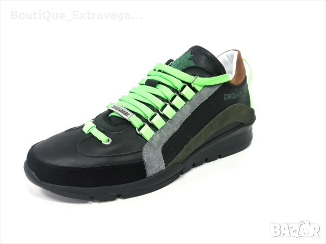 Мъжки обувки Dsquared Black/Green !!!, снимка 6 - Маратонки - 44032970