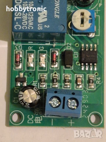 Реле за време с таймер NE555, 12V,  закъснение 0-60s, снимка 2 - Друга електроника - 50911509