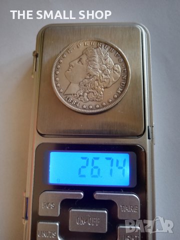 1 долар 1884 AU САЩ сребро, снимка 4 - Нумизматика и бонистика - 44648143